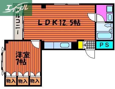アーバンライフ88(1LDK/5階)の間取り写真