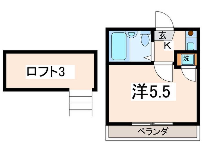 ネルソンパ-トVIII(1K/2階)の間取り写真