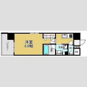 エスペランサ上前津(1K/7階)の間取り写真