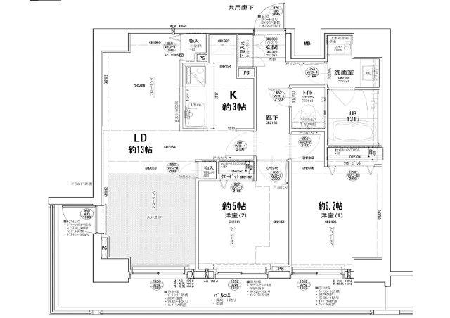ドゥーエ東十条(2LDK/6階)の間取り写真