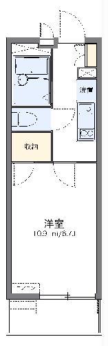 レオパレスセントピア(1K/2階)の間取り写真