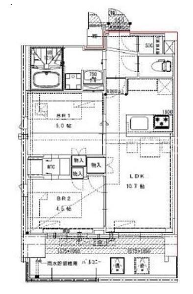 S-RESIDENCE錦糸町パークサイド(2LDK/9階)の間取り写真