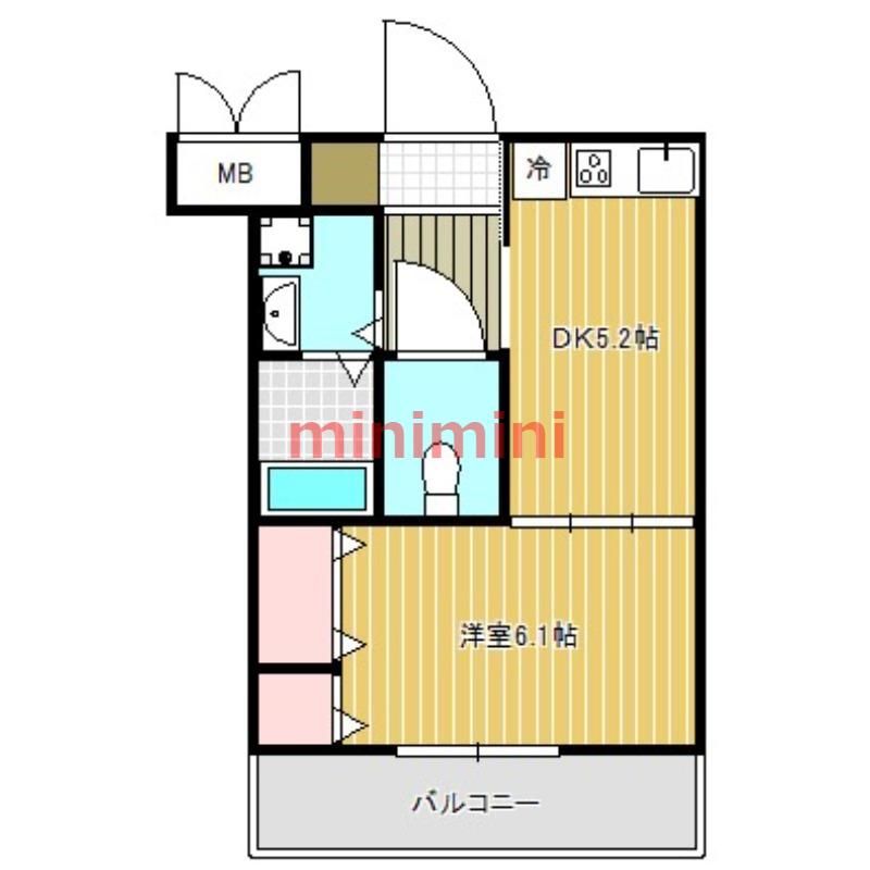 サンステージN(1DK/1階)の間取り写真