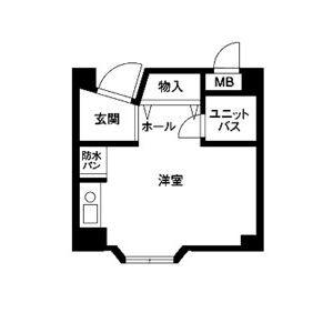 ロイヤルコート上池田(ワンルーム/1階)の間取り写真