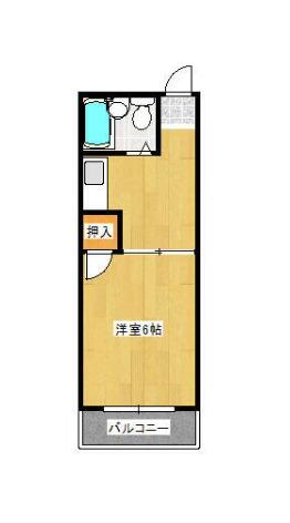 ベウラ松島(1K/5階)の間取り写真