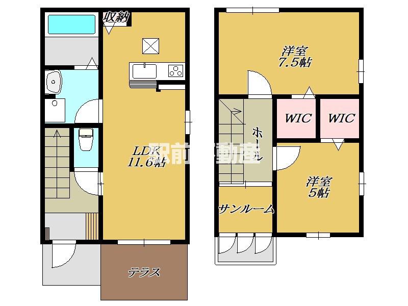 さくらVII(2LDK/1階)の間取り写真