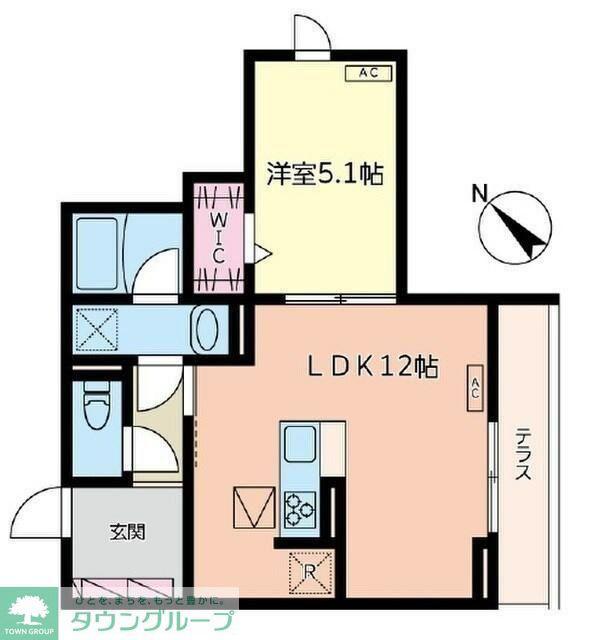 LUSSOIII(1LDK/1階)の間取り写真