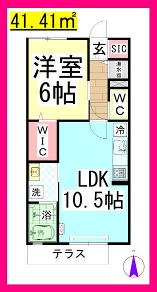DLディアベルジュ (1LDK/2階)の間取り写真