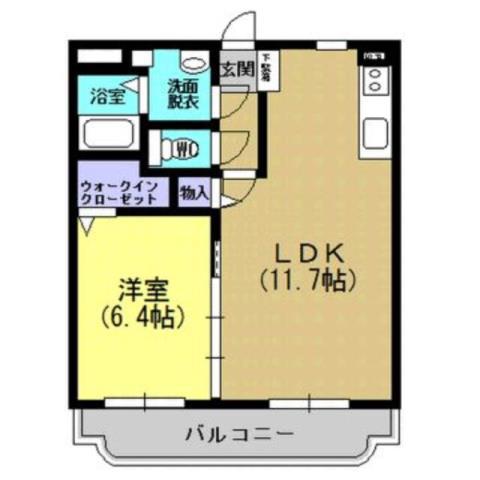フォレスト SACHI(1LDK/1階)の間取り写真