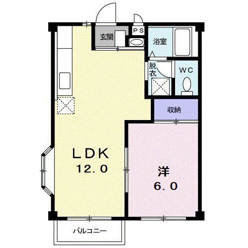 東武宇都宮線 東武宇都宮駅 バス乗車時間：20分 最寄りバス停で下車 徒歩9分 2階建 築30年(1LDK/2階)の間取り写真