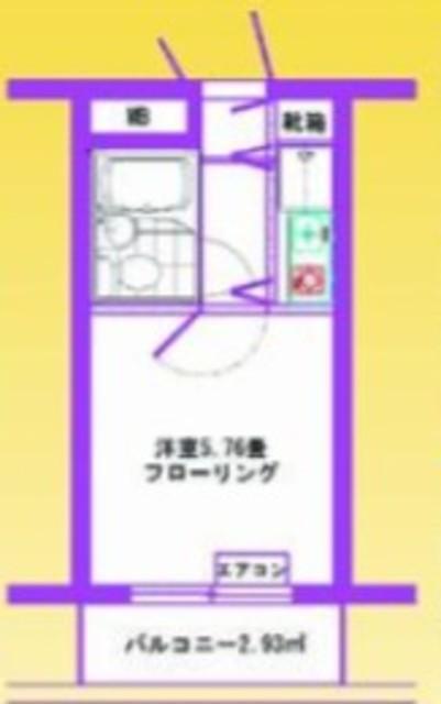 アサカシオン大岡山(ワンルーム/1階)の間取り写真