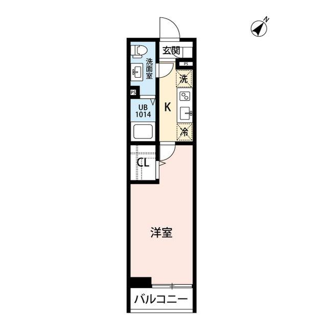 古淵アパート計画A棟(1K/3階)の間取り写真