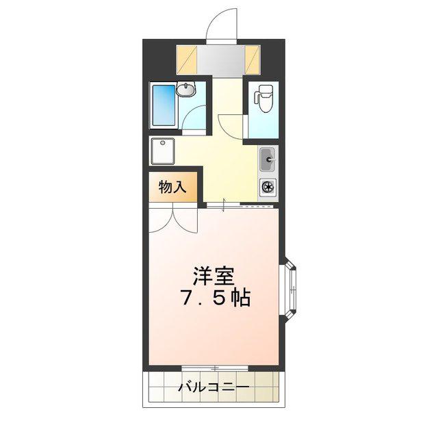 セジュールりんくう(1K/6階)の間取り写真