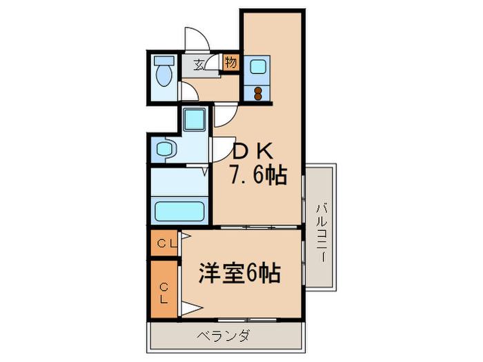 さくらHILLSYAGOTO(1DK/2階)の間取り写真