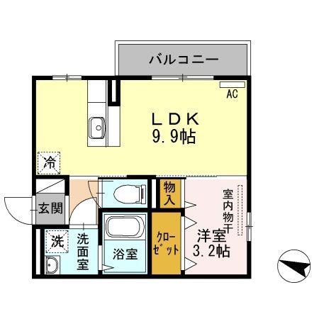 グランジェロ(1LDK/3階)の間取り写真