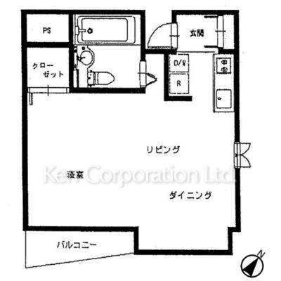 フェリース(ワンルーム/1階)の間取り写真