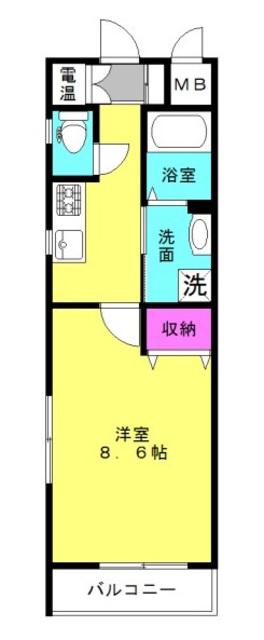 センチュリー寺家町II(1K/1階)の間取り写真