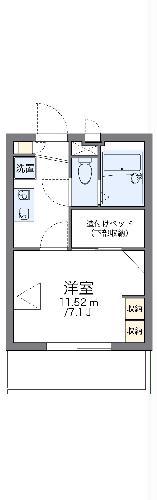 レオパレスナンナン(1K/2階)の間取り写真