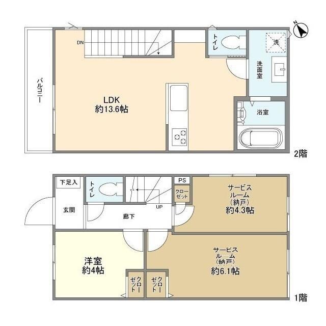 KOLETTERRACE杉並本天沼01(1SLDK/1階)の間取り写真