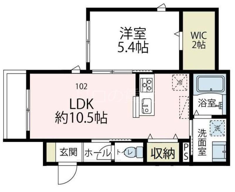 パストラーレ(1LDK/1階)の間取り写真