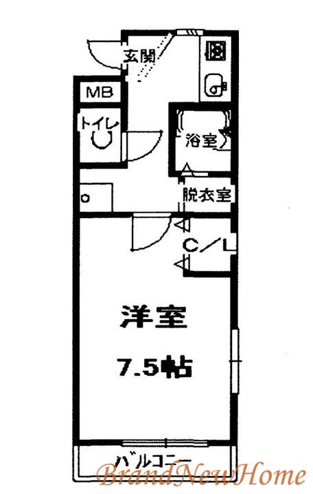 サンハイツ(1K/3階)の間取り写真