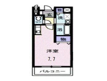 イーストヒルズ(ワンルーム/1階)の間取り写真