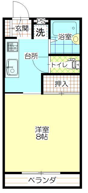 メゾン伊藤(1K/1階)の間取り写真