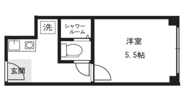 オリエントマンション品川(1K/6階)の間取り写真