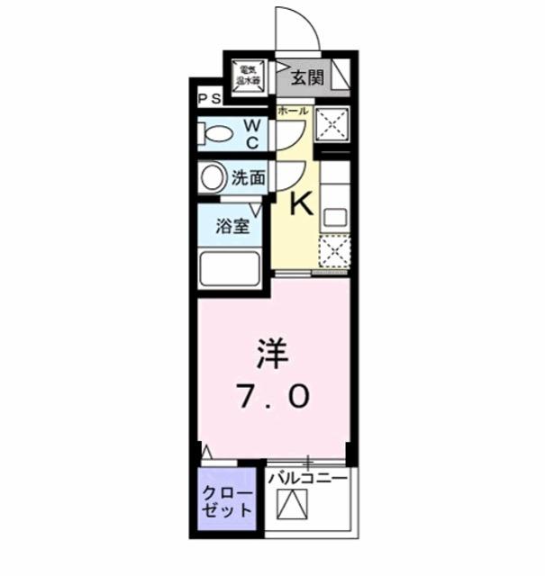 シェモワ八尾(1K/3階)の間取り写真