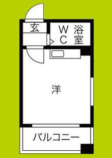 サザンドミトリーI(ワンルーム/8階)の間取り写真