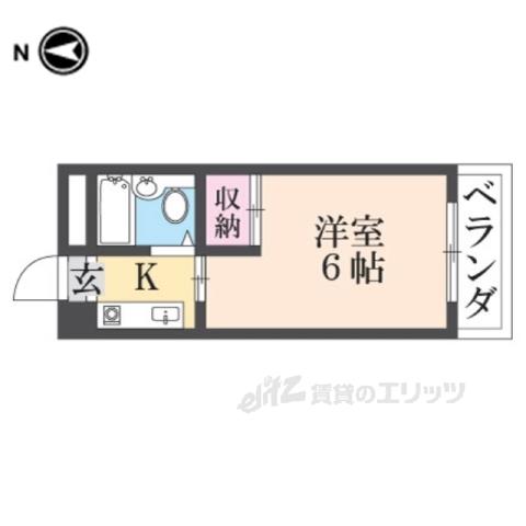 ライトオブフルタニ(1K/3階)の間取り写真