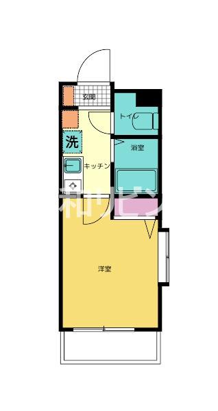 グランピアマンション長崎(1K/6階)の間取り写真