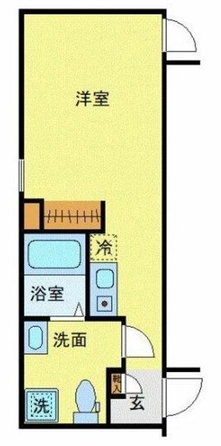 ルミエール大森(ワンルーム/1階)の間取り写真