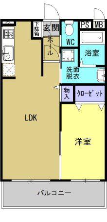 Y&M 胡桃(1LDK/1階)の間取り写真