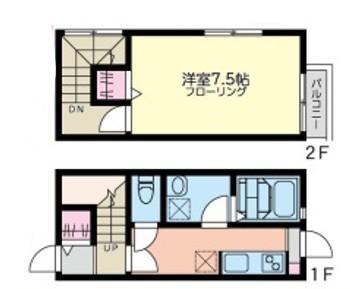 ミネルヴァ鶴見市場(1K/1階)の間取り写真
