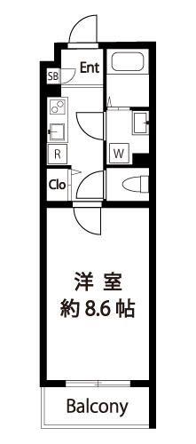 リヴィエール東十条(1K/3階)の間取り写真