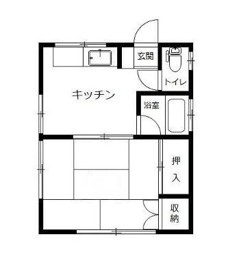 プラムハウス(1K/2階)の間取り写真