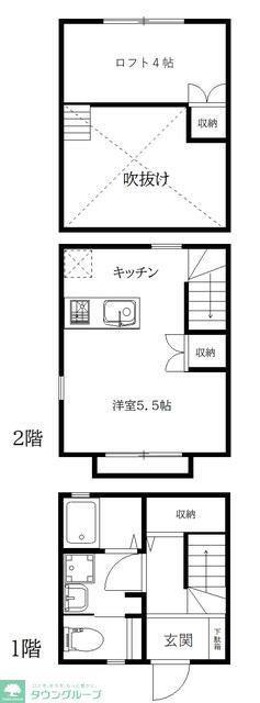 ベルビュー草加(ワンルーム/1階)の間取り写真