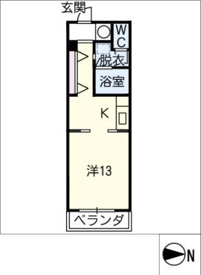 カーサ新町(ワンルーム/8階)の間取り写真