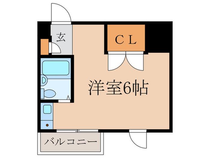 パールヴィラKS(ワンルーム/1階)の間取り写真