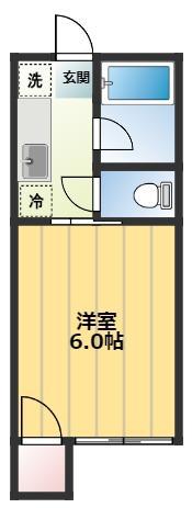 MKコーポ(1K/2階)の間取り写真