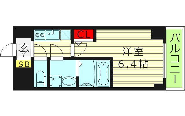 IW RESIDENCE大阪CREST TAPP(1K/9階)の間取り写真
