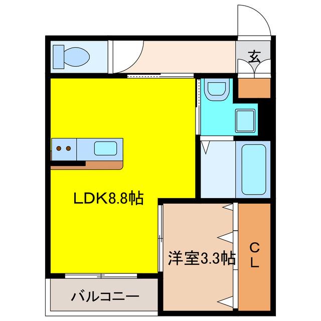 FSテラス(1LDK/1階)の間取り写真
