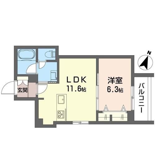 メゾン ホシヤ NO.7(1LDK/1階)の間取り写真