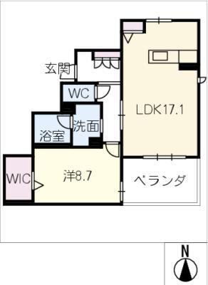 フェリシア(1LDK/1階)の間取り写真
