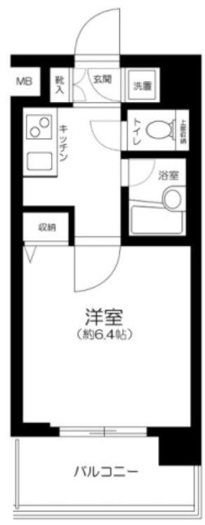 パレステュディオ芝浦TOKYOBAY(1K/3階)の間取り写真