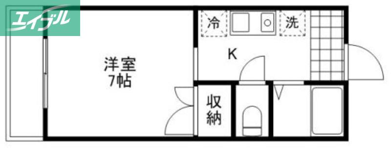 アーバン21(1K/2階)の間取り写真