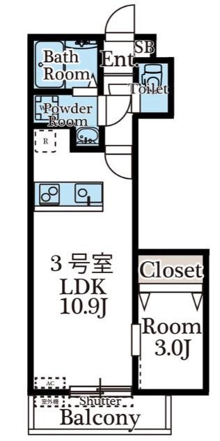 エミネンスコート(1LDK/1階)の間取り写真