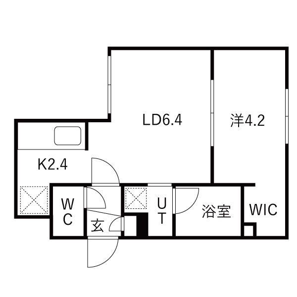 ACTIVAT元町(1LDK/1階)の間取り写真