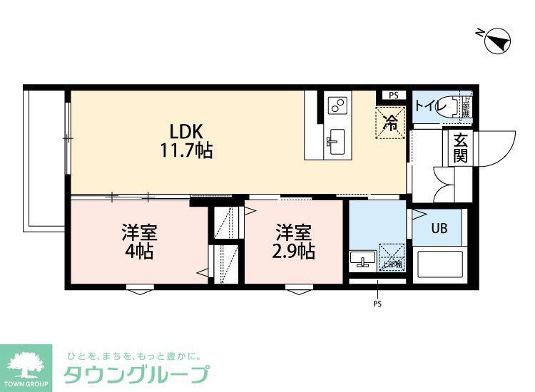 ROBOT HOME 新松戸東(2LDK/3階)の間取り写真
